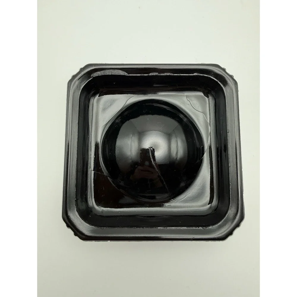 Vintage Zephyr American Swivodex Inkwell Art Deco Black Glass Swivel Desk Stand